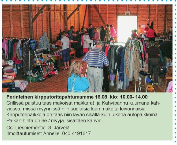 Perinteinen Kirpputoritapahtumamme
